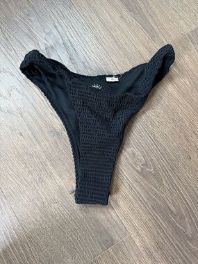 Hollister Black Smocked Bikini Bottom